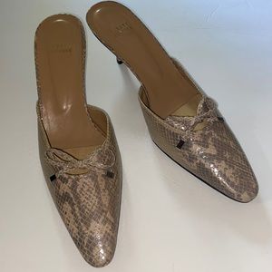 Stuart Weitzman Snakeskin Kitten Heel
